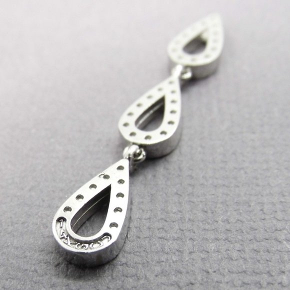 14KW Gold Diamond cut Drop Pendant 1.5" - Picture 4 of 9